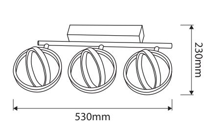 Lampe murale Kelly dimensions